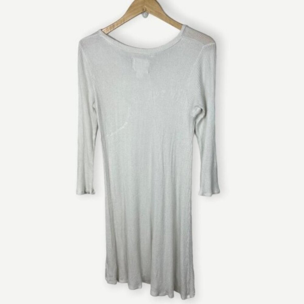 Anthropologie Chrissy Tunic White Velvet Graham Size Medium Long Sleeve Boho M - Picture 5 of 10